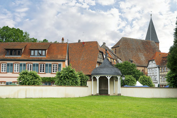 Fototapeta na wymiar Historic Center of Wissembourg, Elsace, France
