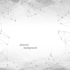 Abstract Polygonal Geometric Background with copyspace. Vector Lowpoly Illustration