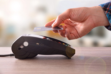 Payment on a trade through contactless card and NFC technology