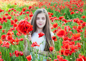 Girl in the poppy field