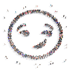 people 3d creative shape