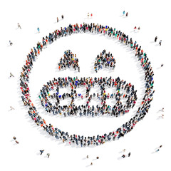 people 3d creative shape