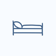 Bed sketch icon.