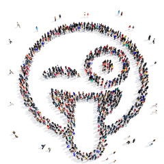 people 3d creative shape