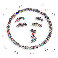 people 3d creative shape