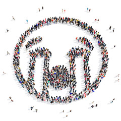 people 3d creative shape