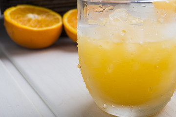 Orange juice ice