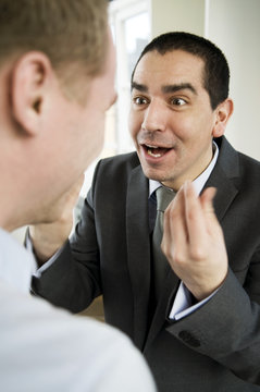 Man gesticulating