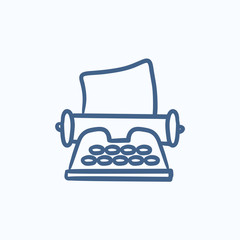 Typewriter sketch icon.