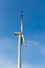 Windmills with beautiful blue sky, ecology 