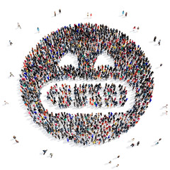 people 3d creative shape