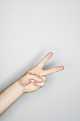 isolated hand gesture