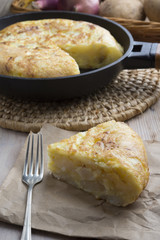 Omelette of potatoes (typical spanish)