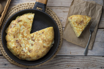 Omelette of potatoes (typical spanish)
