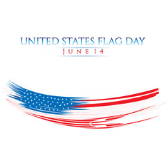 An abstract illustration with United States flag colors on Flag Day