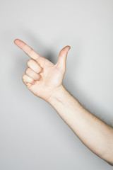 isolated hand gesture