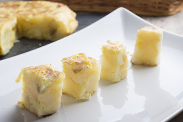 Tortilla de patatas (typical food spanish)