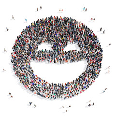 people 3d creative shape