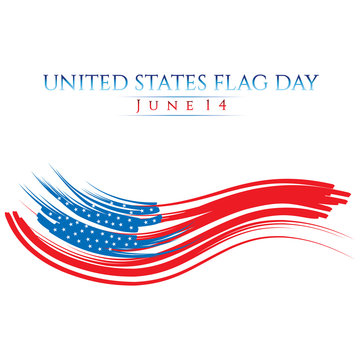 An abstract illustration with United States flag colors on Flag Day