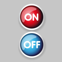On Off vector button