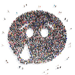 people 3d creative shape