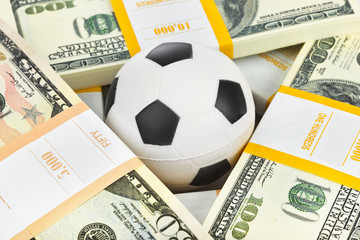 Money and soccer ball