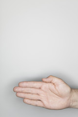 isolated hand gesture