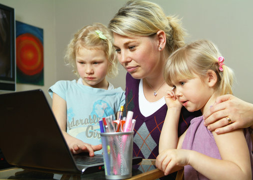 Exciting in front of the computer