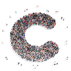 people group letter 3d