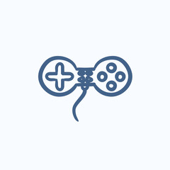 Obraz premium Joystick sketch icon.