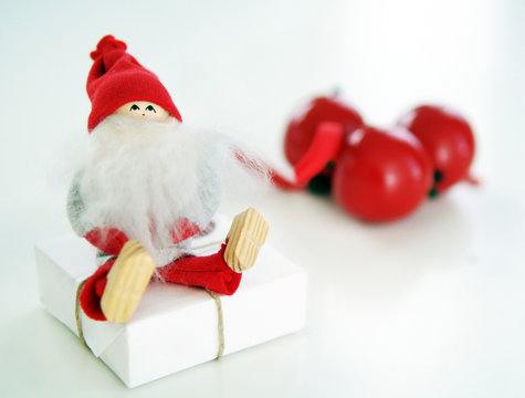Santa Claus and apples