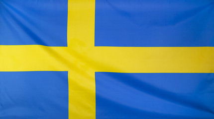  Sweden Flag real fabric seamless close up