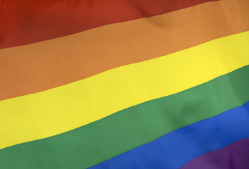  Rainbow Flag real fabric seamless close up