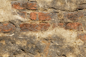 Red brick wall background