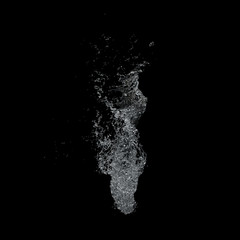 Water splash dark background