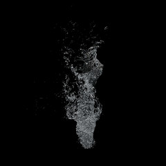 Water splash dark background