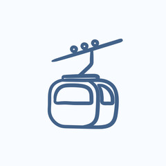 Funicular sketch icon.
