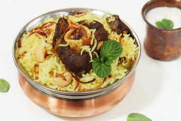Lamb Biryani / Mutton Biryani, selective focus