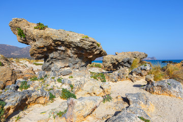 Fototapeta na wymiar Elafonissi Beach on Crete, Greece