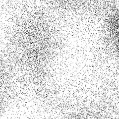 White abstract background with black film grain, noise, dotwork, halftone, grunge texture for design concepts, banners, posters, wallpapers, web, presentations and prints. Vector illustration.