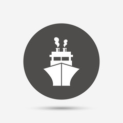 Ship or boat sign icon. Shipping delivery symbol