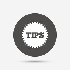 Tips sign icon. Star symbol. 