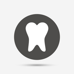 Tooth sign icon. Dental care symbol.