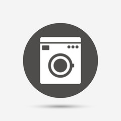 Washing machine icon. Home appliances symbol.