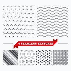 Waves stripped geometric seamless pattern.