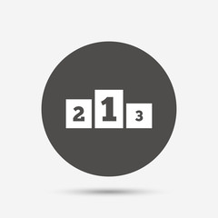 Winners podium sign icon. Awarding of winners.