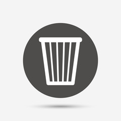 Recycle bin sign icon. Bin symbol.