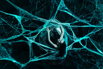 Girl in spiders web