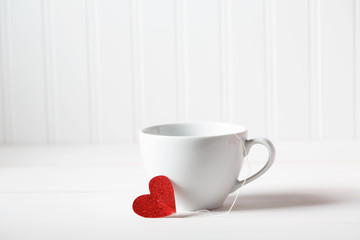 Coffee cup with small heart