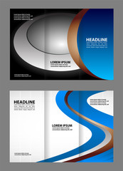 Professional business three fold flyer template, corporate brochure or cover design, can be use for publishing, print and presentation

